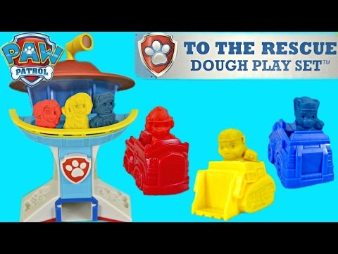 Paw Patrol To The Rescue Dough Play Set Like Play Doh! Make Everest, Chase, Marshall, & More! Video