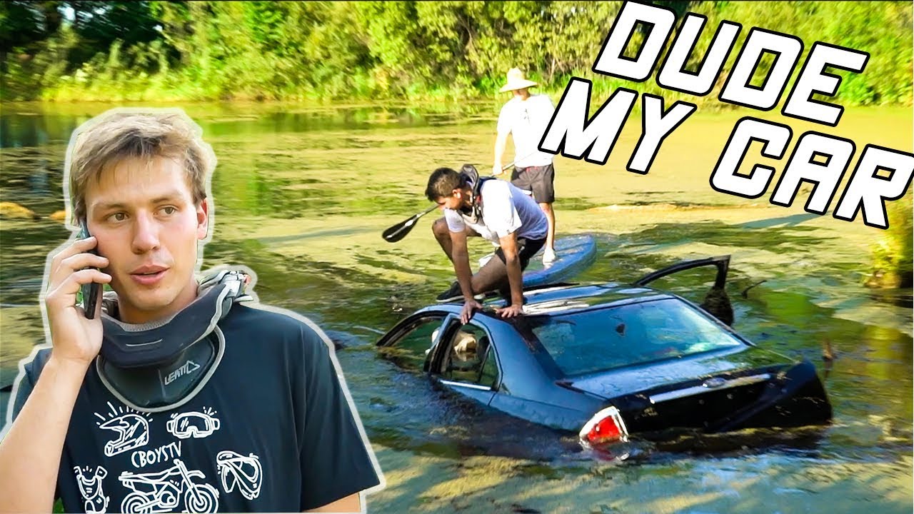Friend Drives NEW Car into Pond