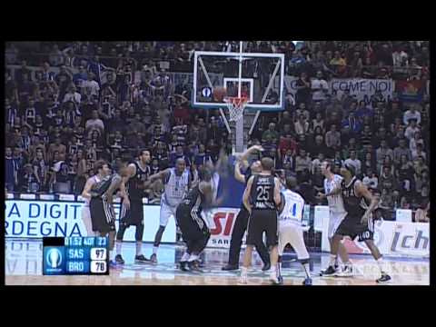 EUROCUP 2014 19/02 DINAMO SASSARI vs BROSE BASKETS BAMBERG 102-84 - Quarto quarto [ITA]