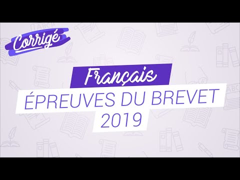 Annales du brevet de français (2019)
