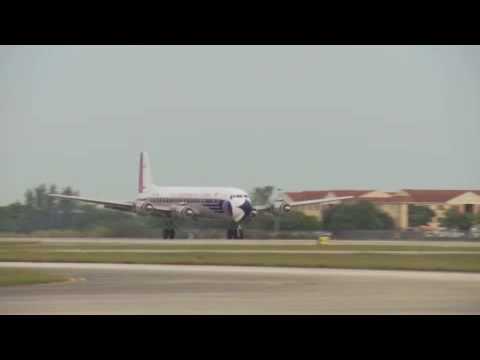 First restoration flight of the Eastern DC-7B, July 4th, 2010