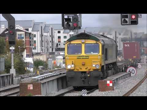 Freight trains at Oxford Didcot Swindon & Keynsham 2nd October 2018