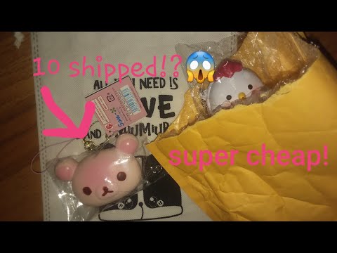 $10 and UNDER SHIPPED LISCENED SQUISHY PACKAGE CHALLENGE! DOTDOTBANG! + CHEAP INSTA PACKAGE! Video