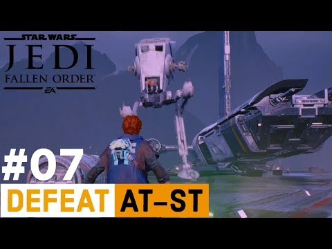 STAR WARS JEDI FALLEN ORDER Gameplay Part 7 - Defeat AT-ST (Full Game)