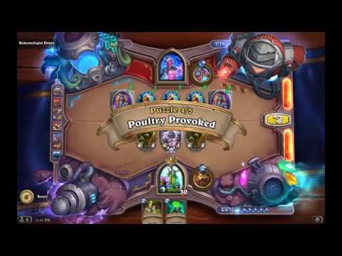 Solution Puzzle Lab Board Clear: Poultry Provoked - Demonologist Draan (4/5), Hearthstone Boomsday