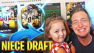 3 YEAR OLD LITTLE GIRL DRAFTS STACKED MUT DRAFT TEAM!! Madden NFL Draft Champions