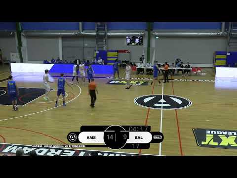 '22-23 Apollo Amsterdam vs Okapi; Game 1 of BNXT Playoffs; (Diante Bah, 6'9"/220lb, #30 white)