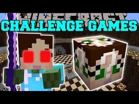 Pat And JEN PopularMMOs Minecraft: EVIL JEN CHALLENGE GAMES - Lucky Block Mod - Modded Mini-Game