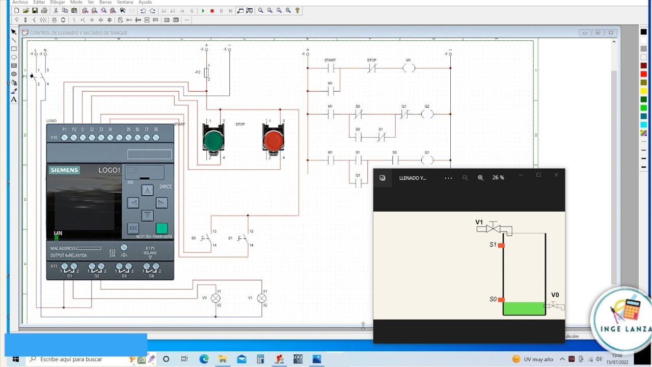 Control de llenado y vaciado de tanque| prácticá 10