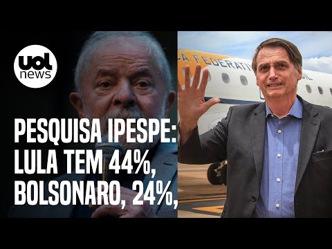 Pesquisa Ipespe: Lula tem 44%, Bolsonaro 24%, e Moro e Ciro aparecem empatados