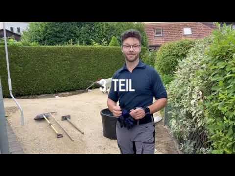 Begehbarer Steingarten mit Mergel und Pflanzen