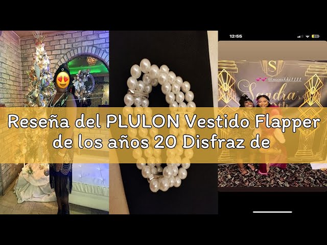 Vídeo relacionado con PLULON Vestido Flapper de los años 20 Disfraz de Gatsby rugiente de los años 20 con Accesorios de los años 20