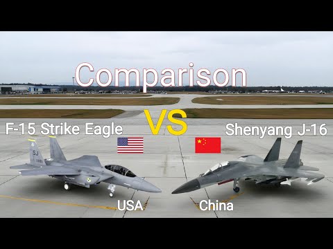 F-15 vs J-16 | Powerful 4.5 Gen Fighter Jet Comparison | USAF vs PLAAF |