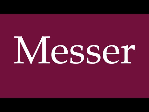 How to Pronounce ''Messer'' (Knife) Correctly in German