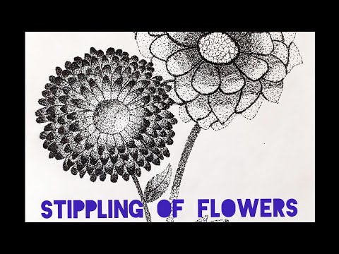 Flower Stippling | By Shruti D | CurioKnack |