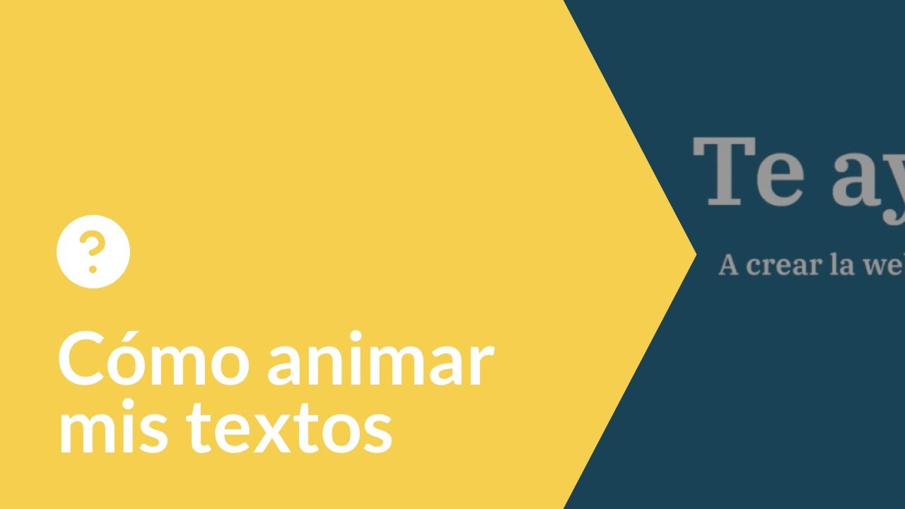 Cómo animar mis textos.