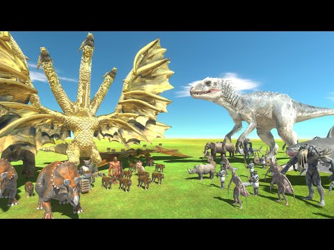 Infinity War 2 - Yellow Team VS Gray Team - Animal Revolt Battle Simulator