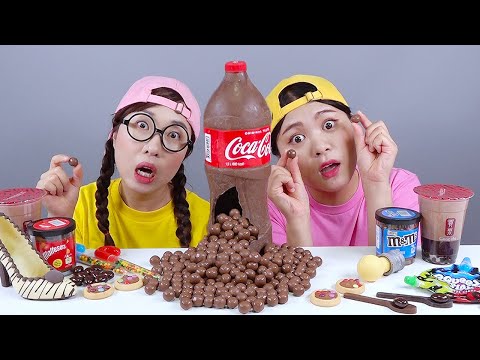 Chocolate Dessert Ice Cream DONA Mukbang