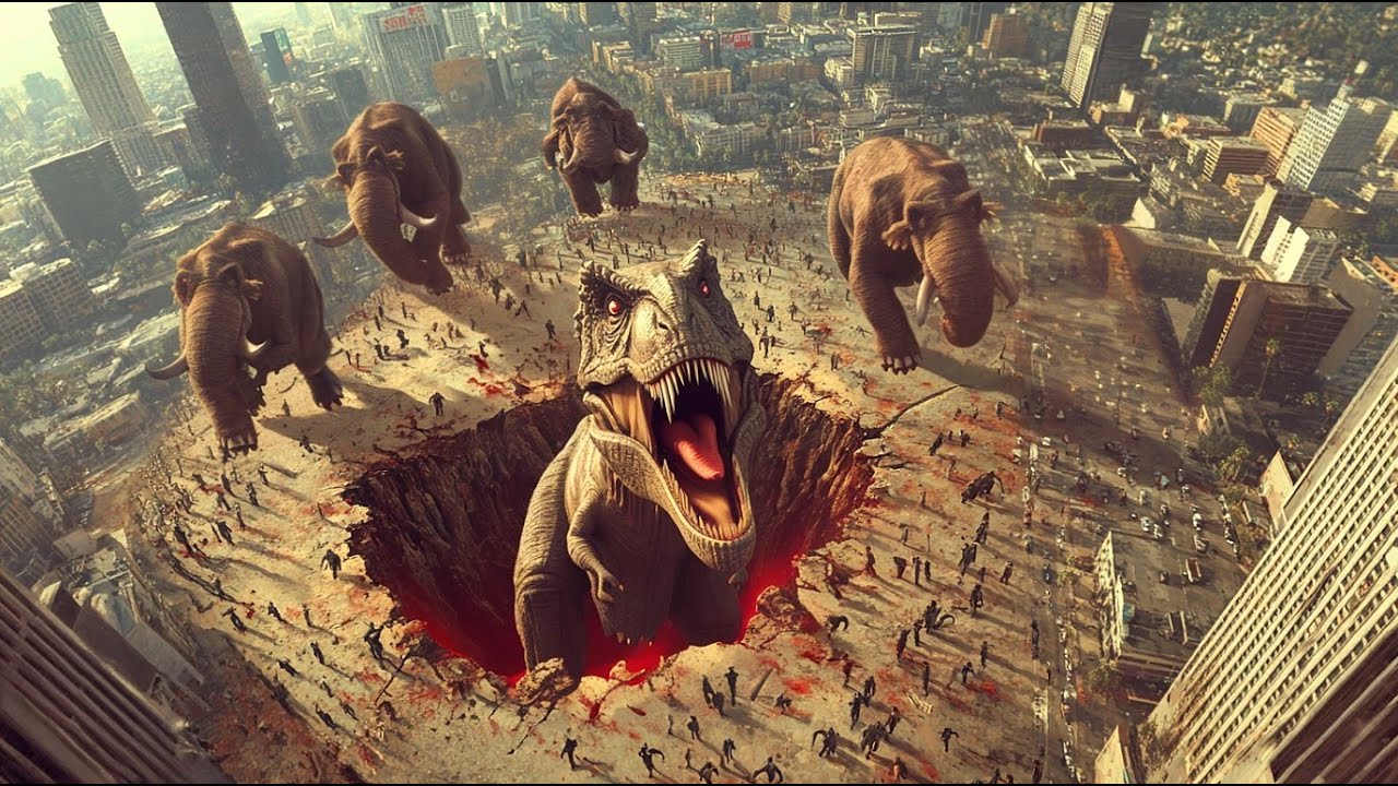 BURACO PRÉ-HISTÓRICO SE ABRE no meio da cidade e traz ANIMAIS EXTINTOS de volta a superfície