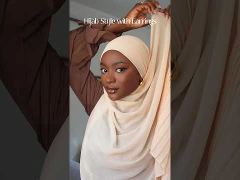 How to style a Hijab with Earrings | Easy hijab tutorial #tutorial #howto #hijabtutorial #hijabstyle