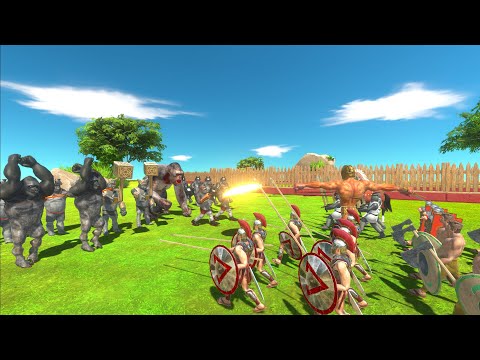 Mutant Primates vs Ancient Humans Death Maze Championship  - Animal Revolt Battle Simulator