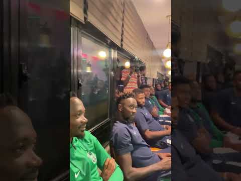 Mr Macaroni parties with Nigerian Super Eagles team