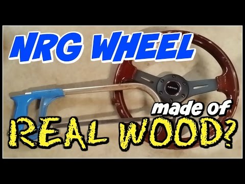 CUTTING AN NRG WOOD GRAIN WHEEL!!! IS IT REAL WOOD?