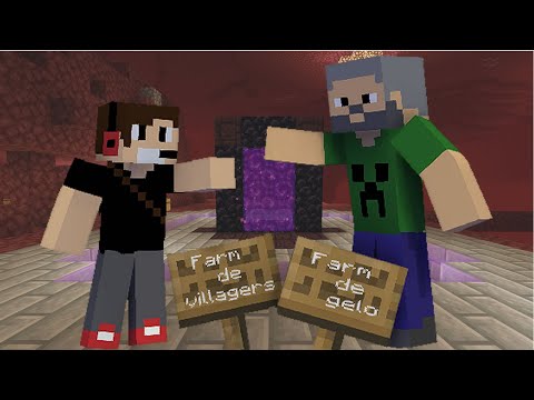 MINECRAFT Vinícius Ranger: Começamos a construir o nosso Nether Hub!! #15
