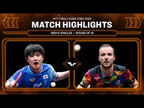 Tomokazu Harimoto vs Simon Gauzy | MS R16 | #WTTHongKong 2025