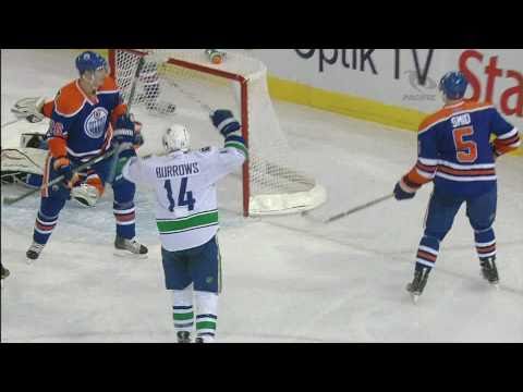 Canucks at Oilers - Alex Burrows 1-0 Goal - 12.12.10 - HD