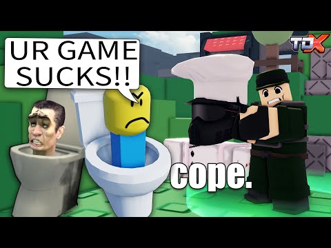 reading TDX hate comments (toliet tower defense)