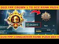 Crown 1 to Ace tier || duo fpp conqueror rank push day 9 || tips for rank push