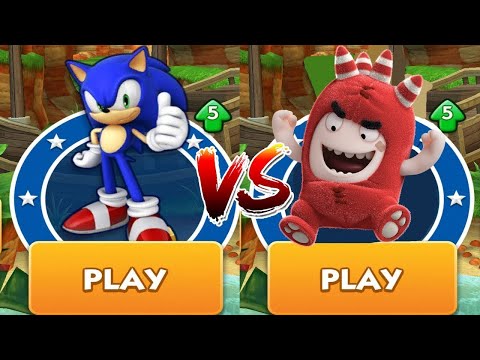 Sonic Dash Vs Oddbods Turbo Run - Android Gameplay Walkthrough Part 1 (iOS,Android)