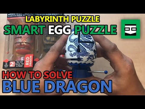 SMART EGG: Blue Dragon - How to solve labyrinth 2 layers puzzle? Unboxing & Puzzle Solution Tutorial