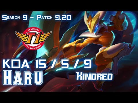 SKT T1 Haru KINDRED vs LEE SIN Jungle - Patch 9.20 EUW Ranked