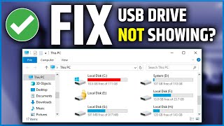 4 Ways to Fix USB Drive Not Showing Up in Windows Computers | USB Disk not Showing Up Solution