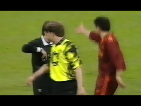 Borussia Dortmund - AS Roma, Ritorno Quarti UEFA 92/93 RAI 1 Gianni Cerqueti