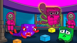Numberblock 4 Eliminated in Squid Game While Terrified 6 Seeks Octoblock Rescue Mission l Numberbloc