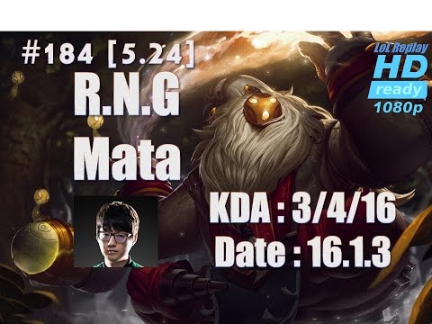 16.1.3 LPL R.N.G Mata Bot Lane Support Bard(vs Trundle) Hardcarry[1080p]#184