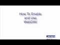 Enabling And Using WebDAV