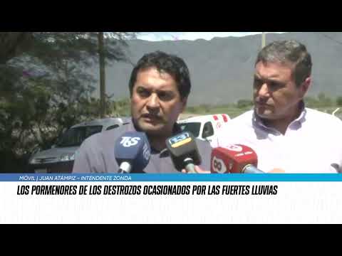 El intendente de Zonda explicó el nivel de daño que sufrió el departamento por la inundación