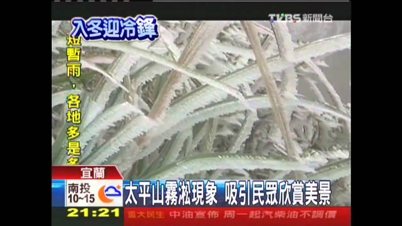 太平山霧淞現象　吸引民眾欣賞美景