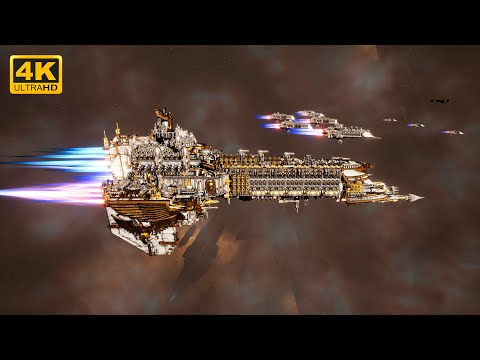 Imperial Navy vs Craftworld Aeldari - Skalgrim Mod - 4K Quality - Battlefleet Gothic Armada 2