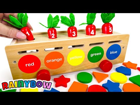 Kids, Let's Learn Shapes, Numbers and Colors with Shape Sorter Activity Toy