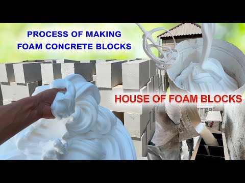 Amazing Process of Making Foam Concrete Blocks | Production of Foam Blocks  2024