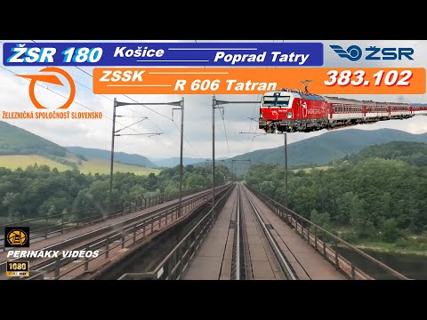 Cabview ► Košice - Poprad Tatry / ŽSR 180 / ZSSK Rýchlik 606 Tatran / 383.102 ► Pohľad z kabíny
