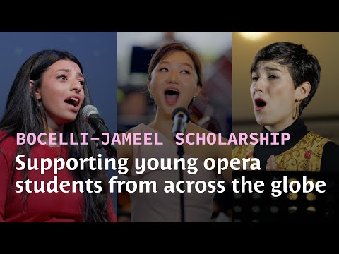 Andrea Bocelli sings with young opera students - his foundation and Community Jameel support them