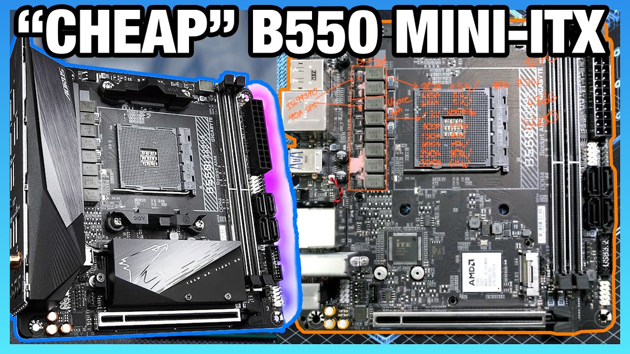 Cheap AMD B550 Mini-ITX Motherboard PCB Review: Gigabyte B550i Pro AX
