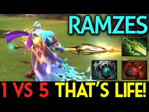RAMZES Dota 2 [Phantom Lancer] 1 vs 5 That is Life
