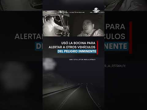 ¡De infarto! Trailero se queda sin frenos y así evitó un fatal accidente #shorts